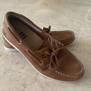 Mens Sperry Top Sider Size 10.5 Tan Excellent Condition